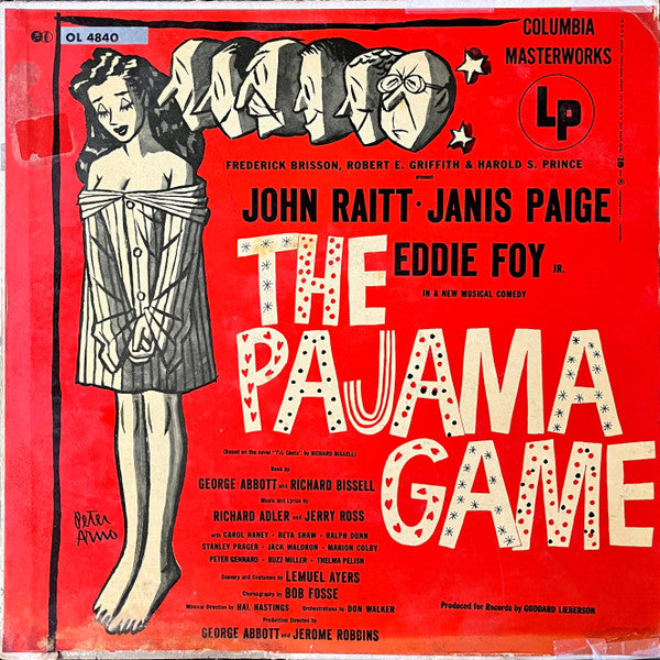 John Raitt, Janis Paige, Eddie Foy, Jr., The Pajama Game Original Broadway Cast – The Pajama Game -	Folk, World, & Country, Stage & Screen 1954 Vinyl