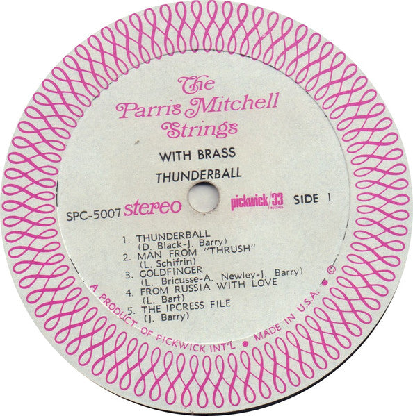 The Parris Mitchell Strings With Brass – Thunderball, Goldfinger, The Man From U.N.C.L.E. + 1965 Jazz, Stage & Screen Style: Theme, Big Band (VINYL)