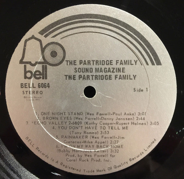 The Partridge Family ‎– The Partridge Family Sound Magazine - 1971-Pop Rock (vinyl) MInt Copy !