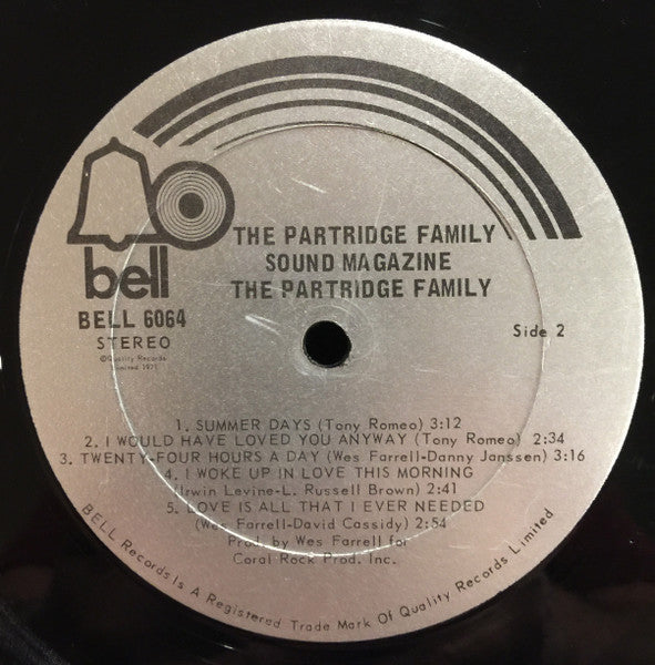 The Partridge Family ‎– The Partridge Family Sound Magazine - 1971-Pop Rock (vinyl) MInt Copy !