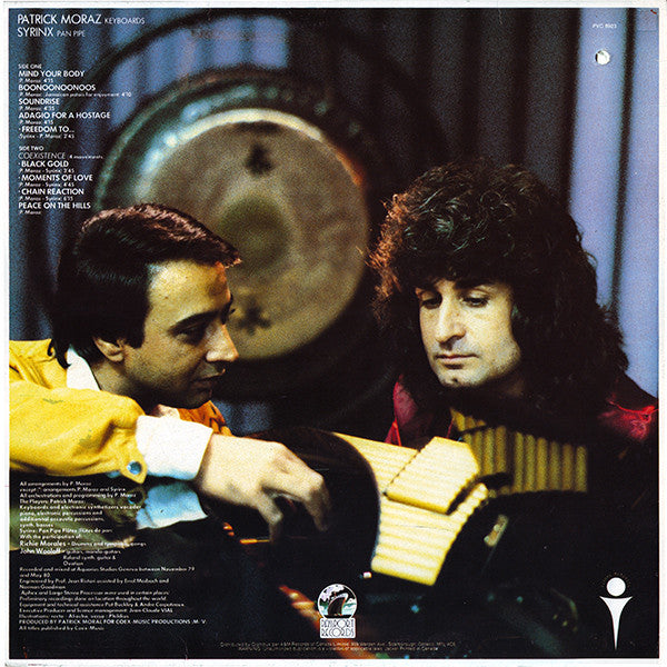 Patrick Moraz  Syrinx  Coexistence 1980	Prog Rock (vinyl) radio letters on the cover