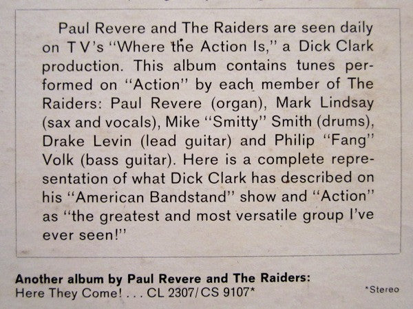 Paul Revere & The Raiders – Just Like Us! 1966- Rock, Pop Style: Beat, Garage Rock (Vinyl)