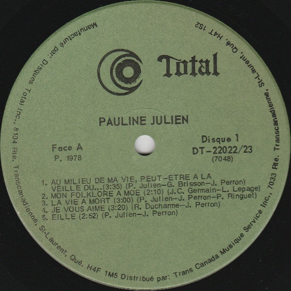 Pauline Julien – Le Meilleur de Pauline Julien - 2 lps- 1978-Chanson, Pop Rock (Vinyl) Mint