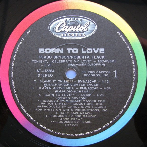 Peabo Bryson & Roberta Flack ‎– Born To Love -1983- Downtempo, Soul, (vinyl)
