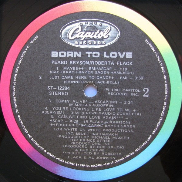 Peabo Bryson & Roberta Flack ‎– Born To Love -1983- Downtempo, Soul, (vinyl)
