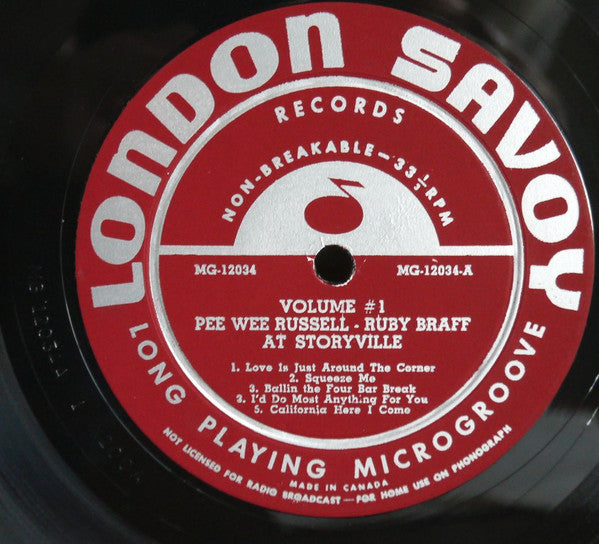 PEE WEE RUSSELL · RUBY BRAFF – At Storyville ,1955, Jazz (vinyl)