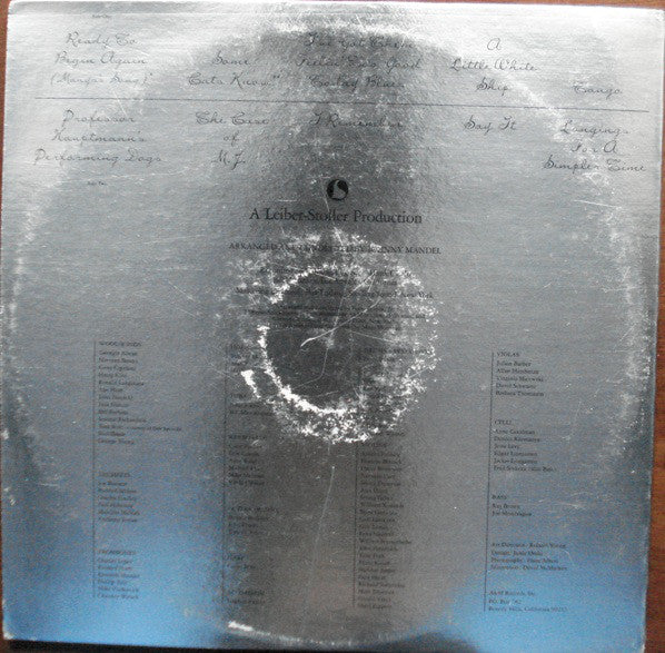 Peggy Lee ‎– Mirrors - 1975-Jazz (vinyl)