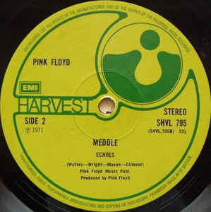 Pink Floyd ‎– Meddle -1971 -Psychedelic Rock, Prog Rock (vinyl)