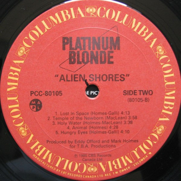Platinum Blonde ‎– Alien Shores - 1985 - Pop Rock (vinyl) Near Mint