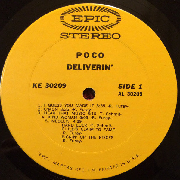 Poco  Deliverin' - Classic Rock, Country Rock -1971 ( Vinyl )