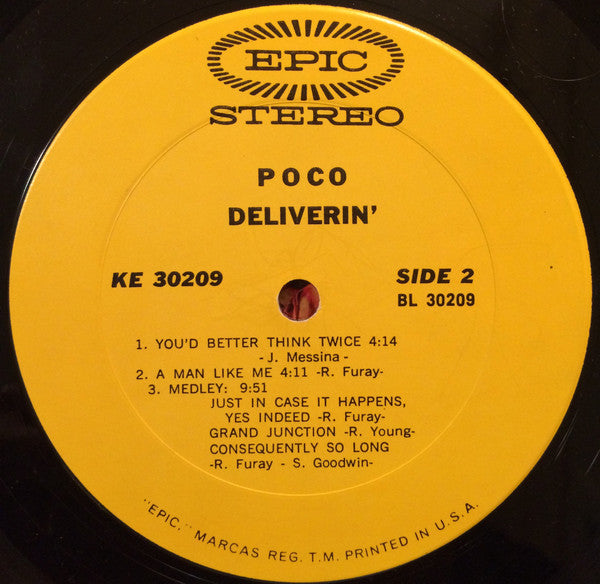 Poco  Deliverin' - Classic Rock, Country Rock -1971 ( Vinyl )