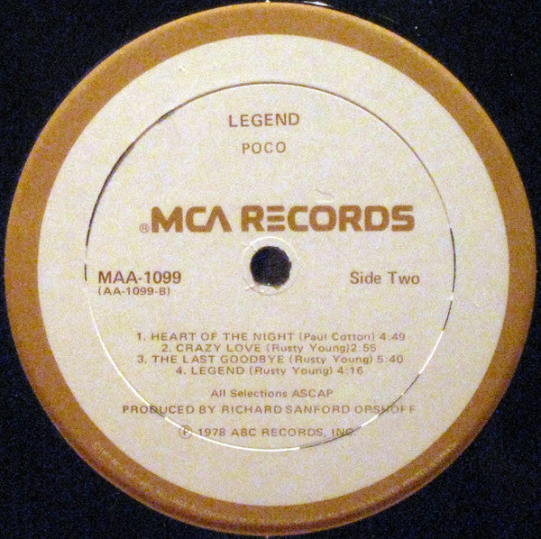 Poco - Legend -1978 Pop Rock (vinyl )
