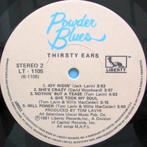 Powder Blues, The  - Thirsty Ears-1981 Blues Rock (vinyl)