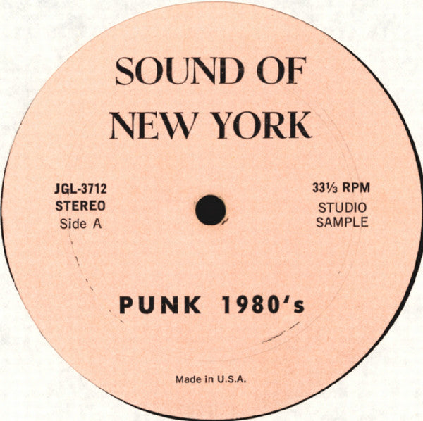 Punk 1980's - Sound of New York- Vinyl, 12", 33 ⅓ RPM, Partially Mixed, Unofficial Release / New Saeled