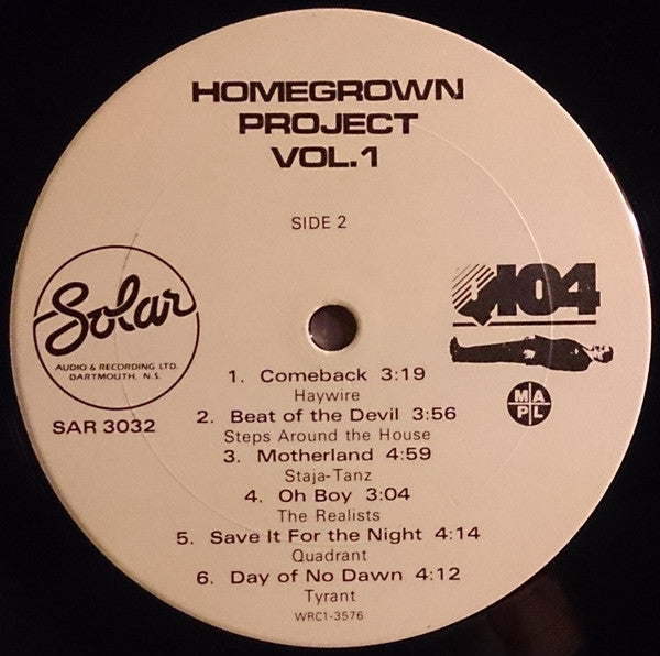 Various Artists – Homegrown Project Vol. 1 (Rock / Local Compilation, Vinyl LP) Q104