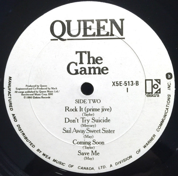 Queen - The Game -1980 - Hard Rock, Pop Rock (vinyl) Excellent Copy !