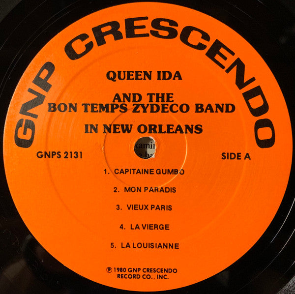 Queen Ida and the Bon Temps Zydeco Band – In New Orleans (Zydeco / Creole Roots / Accordion Dance Music, Vinyl LP) GNPS‑2131