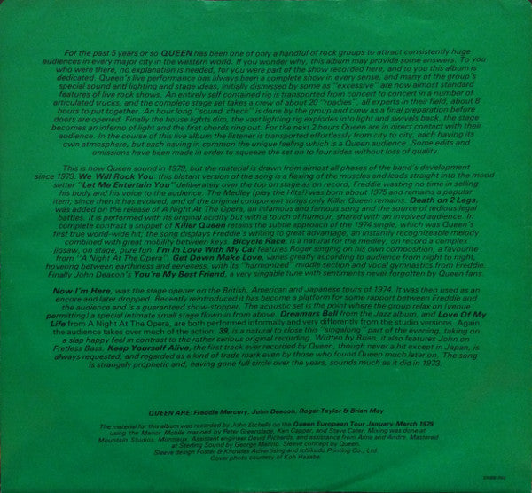 Queen – Live Killers (2 lps) 1979 Rock ( Vinyl)