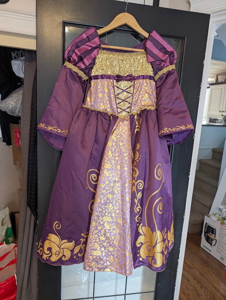 Disney Designer Deluxe Rapunzel Dress 7/8 Costume High Quality!