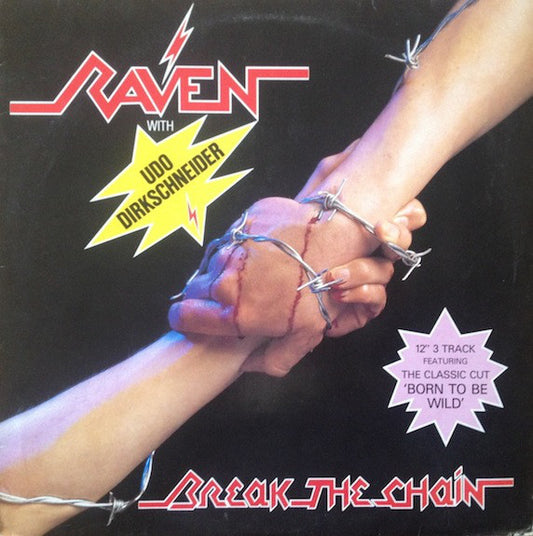 Raven  ‎– Break The Chain - 1983 - Rock,Heavy Metal (Netherlands Import) Vinyl, 12", EP, 45 RPM