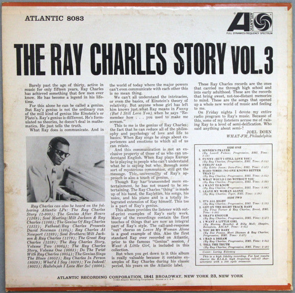 Ray Charles – The Ray Charles Story Volume 3 - 1962-Funk / Soul, Blues Style: Rhythm & Blues, Soul, Piano Blues (Rare Vinyl)
