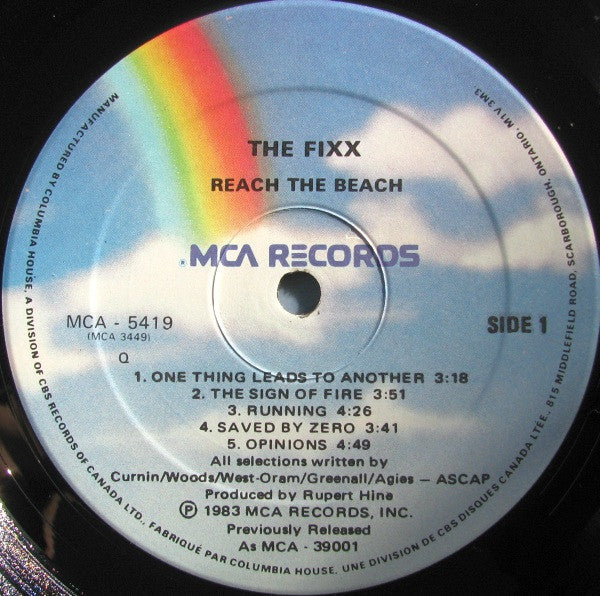 The Fixx – Reach the Beach – 1983 – New Wave / Synth-Rock / Post-Punk (vinyl)