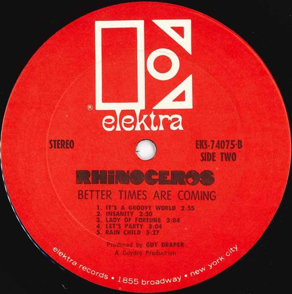 Rhinoceros  Better Times Are Coming - 1970-Blues Rock, Hard Rock (vinyl)