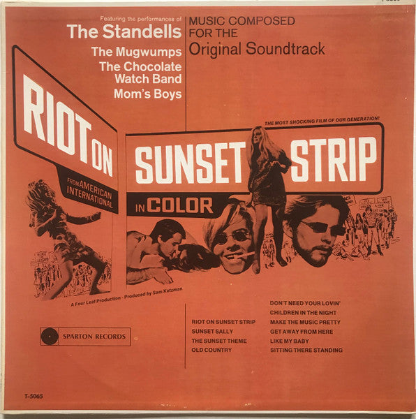 Riot On Sunset Strip - 1967- Rock, Pop, Stage & Screen Style: Soundtrack, Theme - MONO Vinyl - Rare