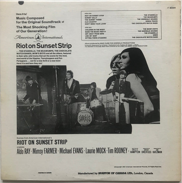 Riot On Sunset Strip - 1967- Rock, Pop, Stage & Screen Style: Soundtrack, Theme - MONO Vinyl - Rare