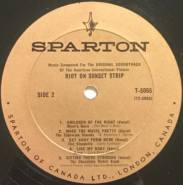 Riot On Sunset Strip - 1967- Rock, Pop, Stage & Screen Style: Soundtrack, Theme - MONO Vinyl - Rare