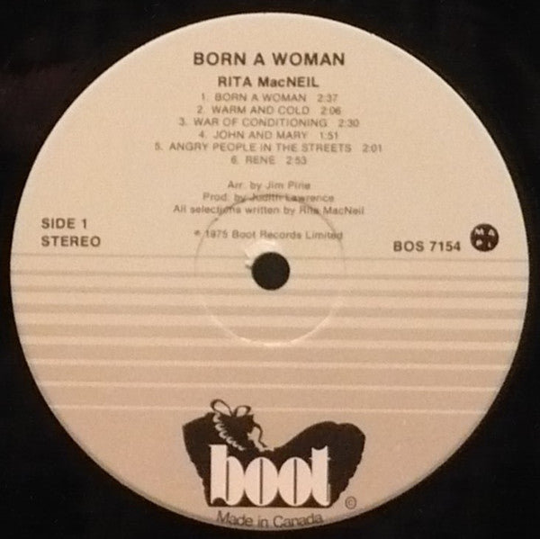 Rita MacNeil ‎– Born A Woman -1975- Folk, Country, Celtic , Maritime (vinyl) mint copy DEBUT ALBUM