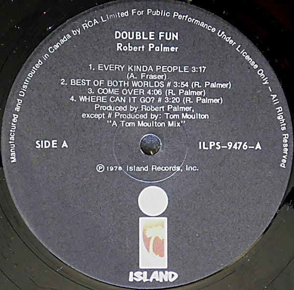 Robert Palmer – Double Fun - 1978- 	Rock, Funk / Soul Style: Soft Rock, Pop Rock (Vinyl)