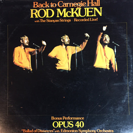 Rod McKuen – Back To Carnegie Hall With The Stanyan Strings Recorded Live! 2 lp set-  1973-Folk, World, & Country (Vinyl)