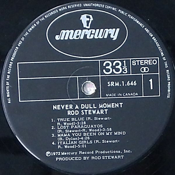 Rod Stewart - Never a Dull Moment -1972-Classic Rock ( Clearance Vinyl )