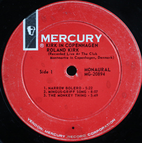 Roland Kirk – Kirk In Copenhagen 1964 Hard Bop, Free Jazz, Post Bop (Rare Vinyl)