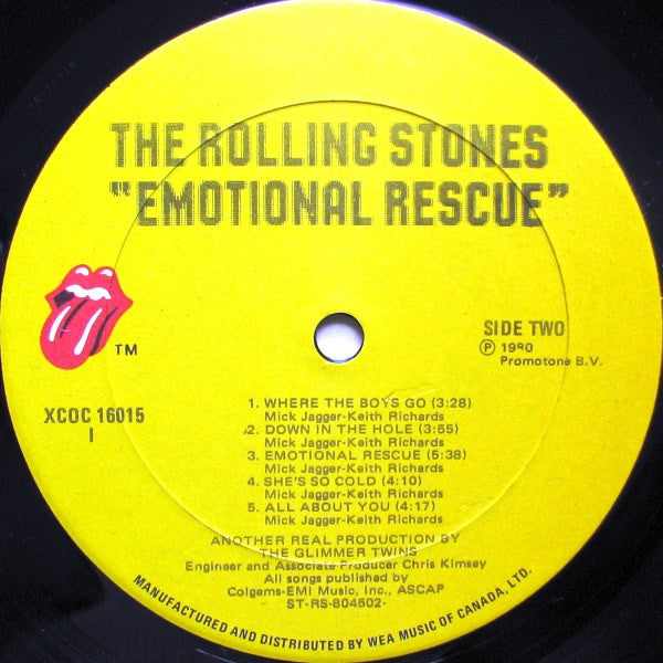 Rolling Stones - Emotional Rescue -1980 - Classic Rock (Vinyl) Mint No Inner Sleeve