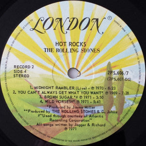 Rolling Stones, The ‎– Hot Rocks 1964-1971 - 2 Vinyl lps- Classic Rock (vinyl)Tree Label -