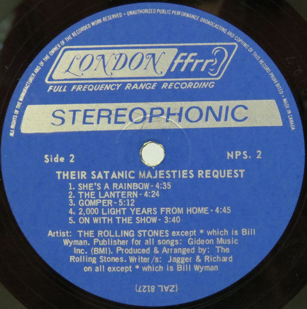 The Rolling Stones – Their Satanic Majesties Request -1967-Psychedelic Rock Mono, Lenticular / gatefold sleeve