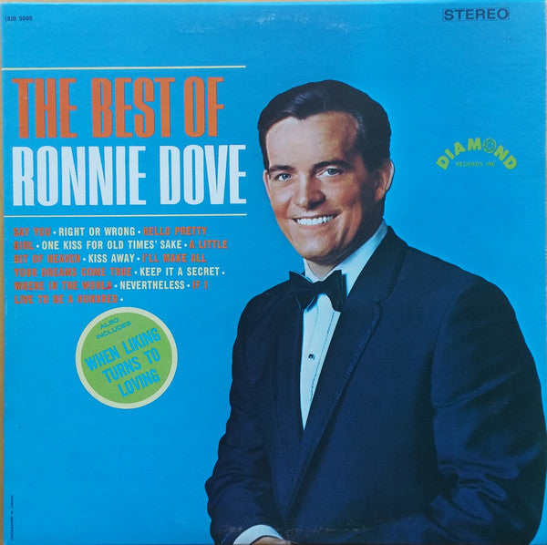 Ronnie Dove – The Best of Ronnie Dove (Apex Canada Pressing) · 1967, Pop, Vocal ( Clearance Vinyl)
