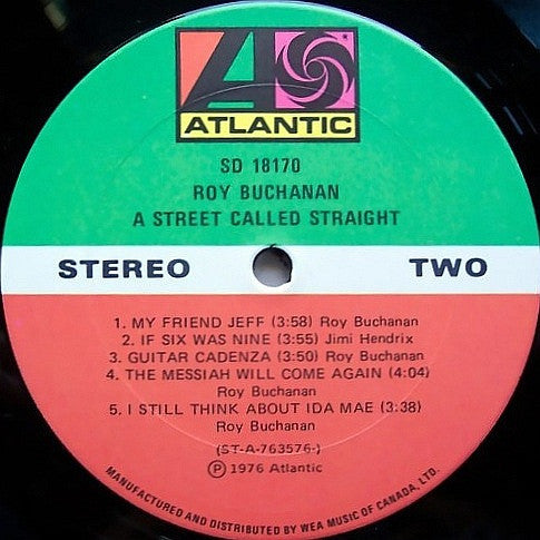 Roy Buchanan – A Street Called Straight 1976-Rock, Folk, World, & Country Style: Blues Rock, Country Rock (Vinyl)