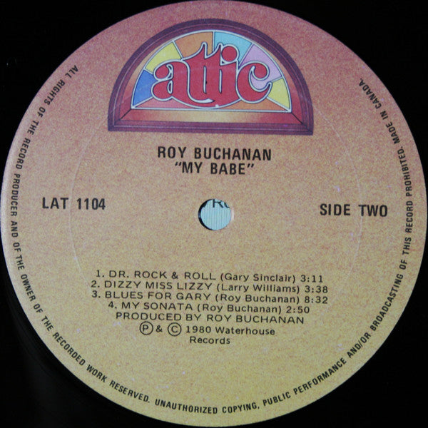 ROY BUCHANAN — My Babe (Attic Records, LAT 1104) Blues, Rock (Vinyl)