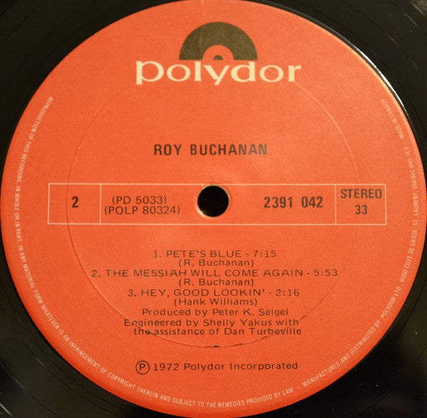 Roy Buchanan – Roy Buchanan 1972 Rock, Blues Style: Blues Rock, Electric Blues (Vinyl)