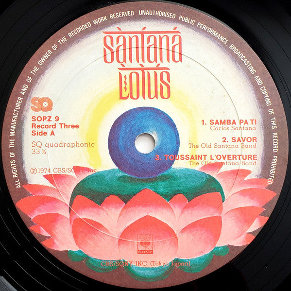 Santana – Lotus = ロータスの伝説 3 lp set - Jazz, Rock, Latin Style: Jazz-Rock, Psychedelic Rock, Fusion (Rare Vinyl) Japanese Import