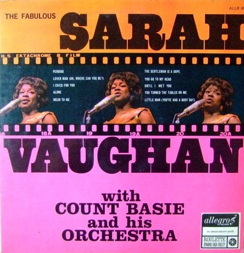 Sarah Vaughan With Count Basie And His Orchestra The Fabulous Sarah Vaughan With Count Basie And His Orchestra 1961- Jazz Style: Big Band (Rare UK Import Vinyl)