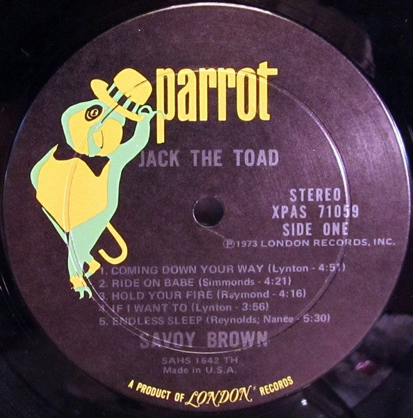 Savoy Brown – Jack The Toad 1973-Rock, Blues Style: Blues Rock (vinyl)