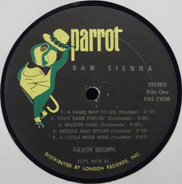 Savoy Brown – Raw Sienna - 1970 Rock, Blues Style: Electric Blues, Classic Rock (Vinyl) NM