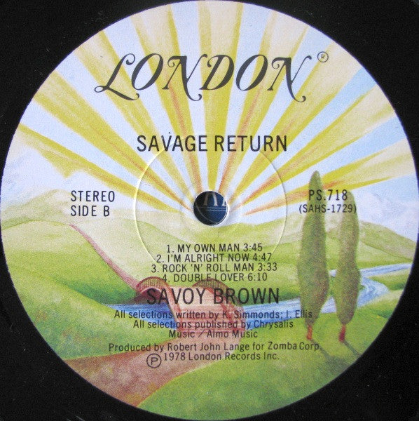 Savoy Brown – Savage Return 1978-Classic Rock, Hard Rock, Blues Rock (vinyl) Excellent ! NM