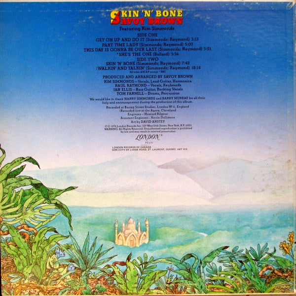 Savoy Brown – Skin 'N' Bone 1976 Classic Rock (vinyl) Near Mint