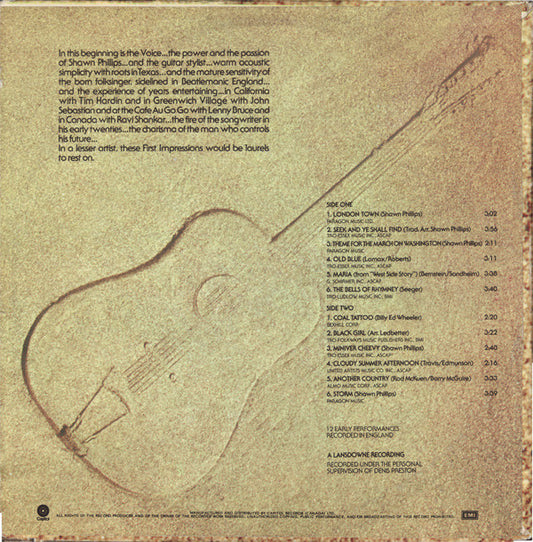 Shawn Phillips ‎– Faces- 1972  Folk Rock (vinyl) Bargain Bin