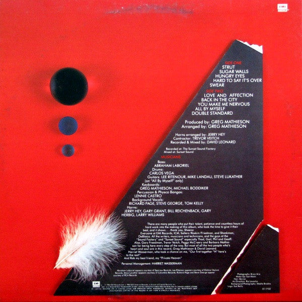 Sheena Easton – A Private Heaven 1984-	Electro, Synth-pop, New Wave (Vinyl) NM